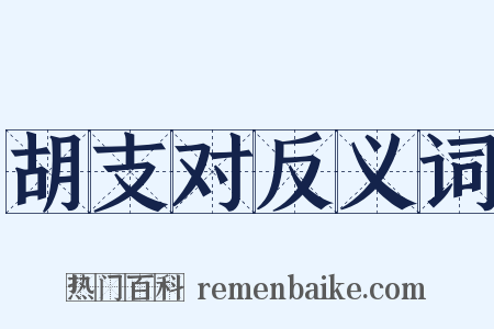 胡支对反义词是什么意思的图片